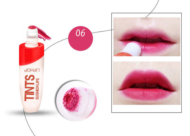 LIPHOP spongy Air Cushion Moisturizer Waterproof Liquid lipstick lip gloss tint