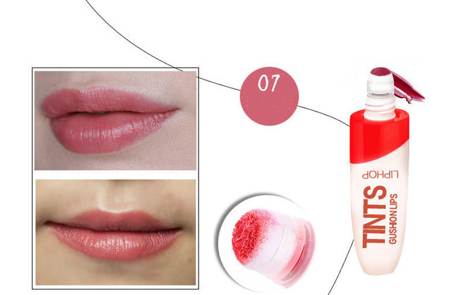LIPHOP spongy Air Cushion Moisturizer Waterproof Liquid lipstick lip gloss tint