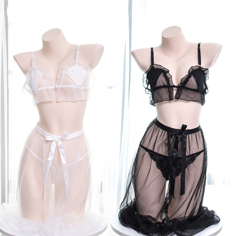 Japanisches Ms Sea Mermaid Muschelmuster Kawaii Sexy Anime Dessous Set 
