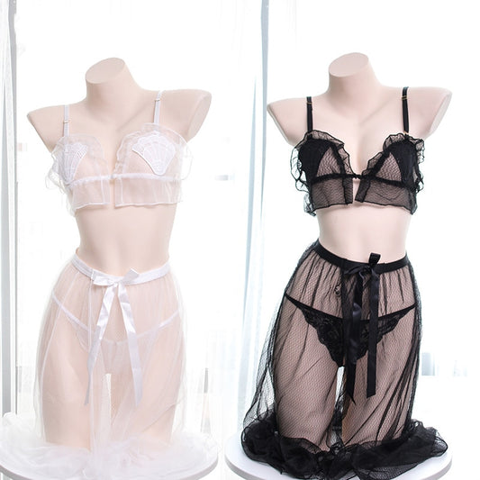 Japanese Ms Sea Mermaid Shell Pattern Kawaii Sexy Anime Lingerie Set